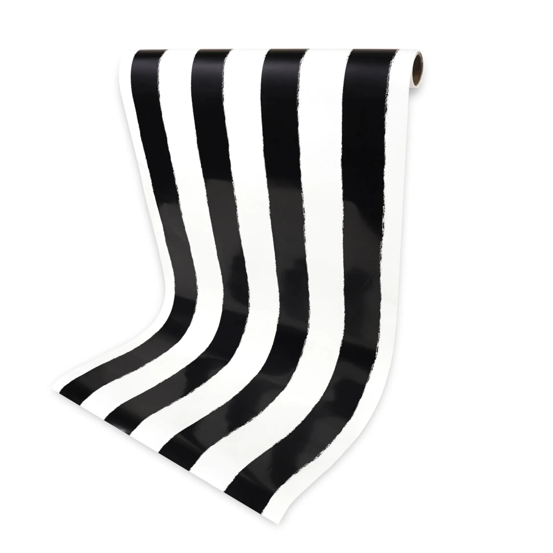 Vintage Black & White Stripe Paper Table Runner 10ft