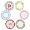 Vintage Floral Tea Party Dessert Plates 24ct