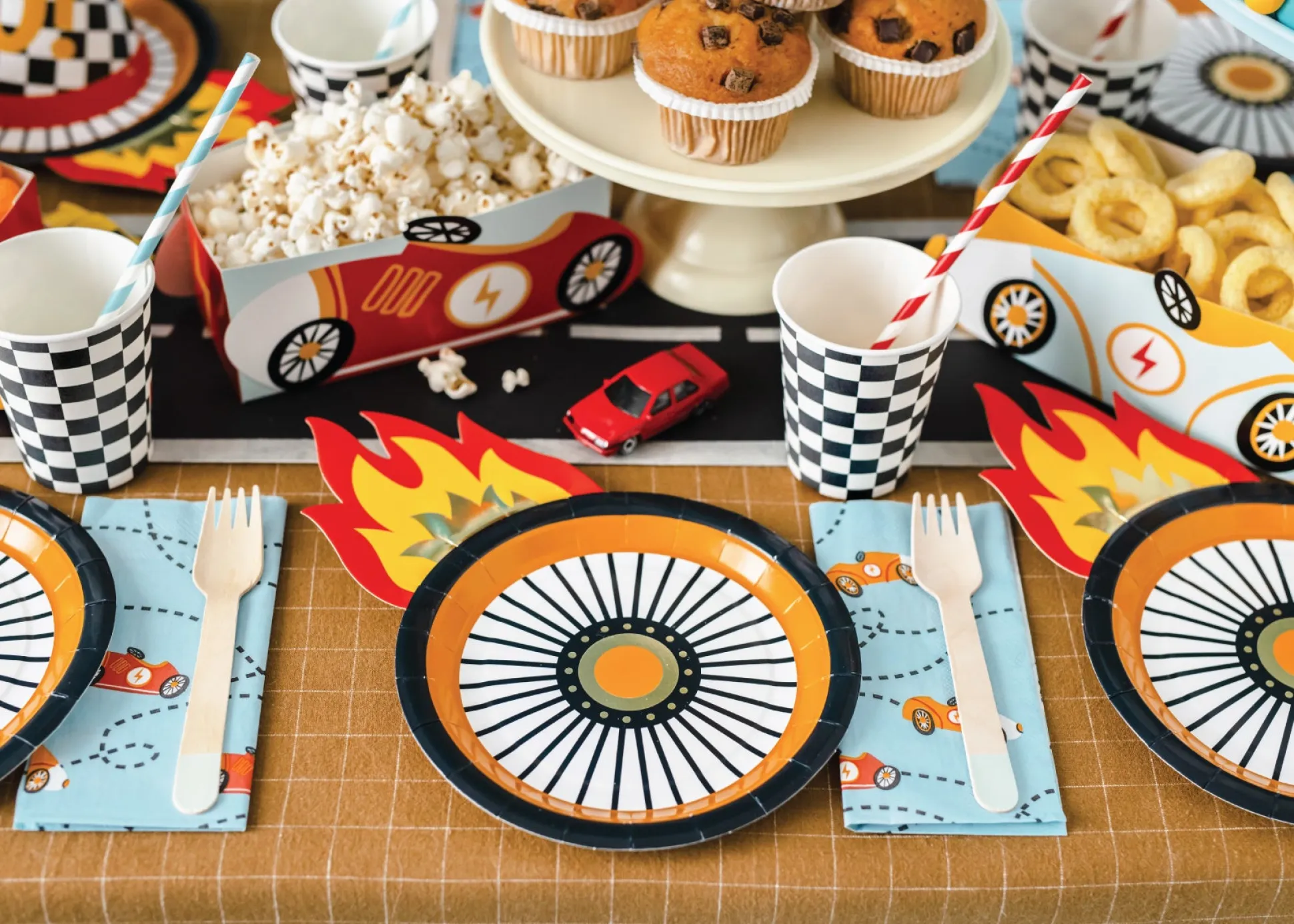 Vintage Race Car Lunch Napkins 12ct