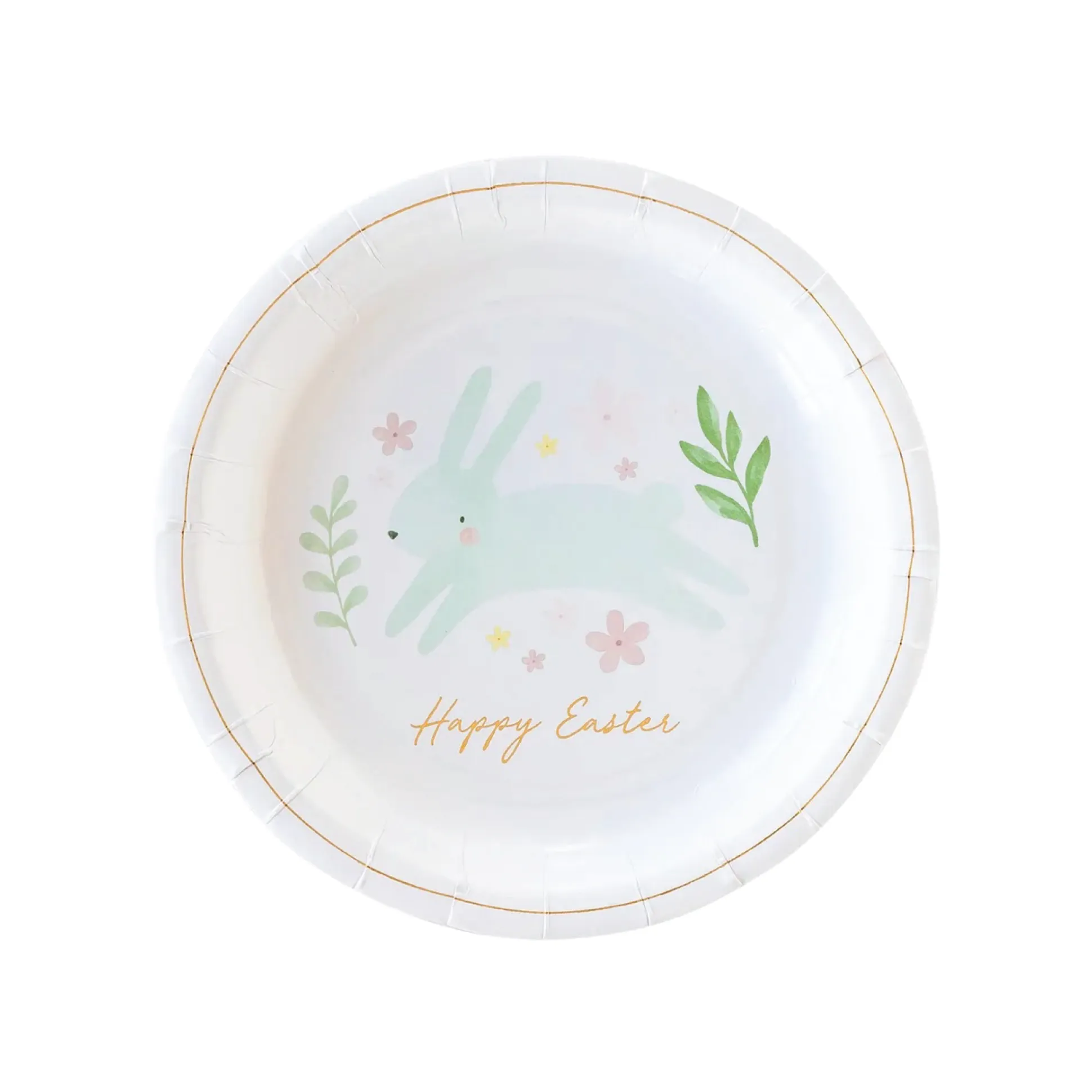 Watercolor Easter Bunny Dessert Plates 9ct