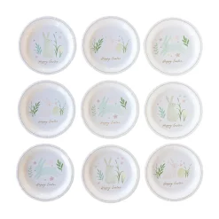 Watercolor Easter Bunny Dessert Plates 9ct