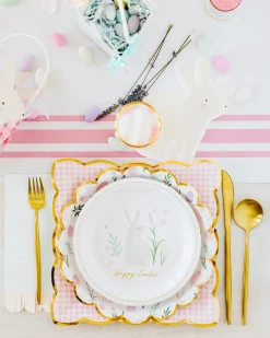 Watercolor Easter Bunny Dessert Plates 9ct