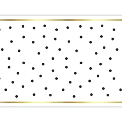 White & Black Polka Dot Paper Table Runner 25ft