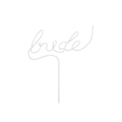White Bride Plastic Word Straw