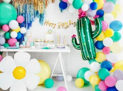 White Daisy Flower Foil Balloon 28in