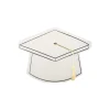 White Graduation Cap Dessert Napkins 18ct