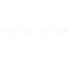 White Happy Clouds Garland 8.75ft