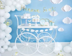 White Happy Clouds Garland 8.75ft