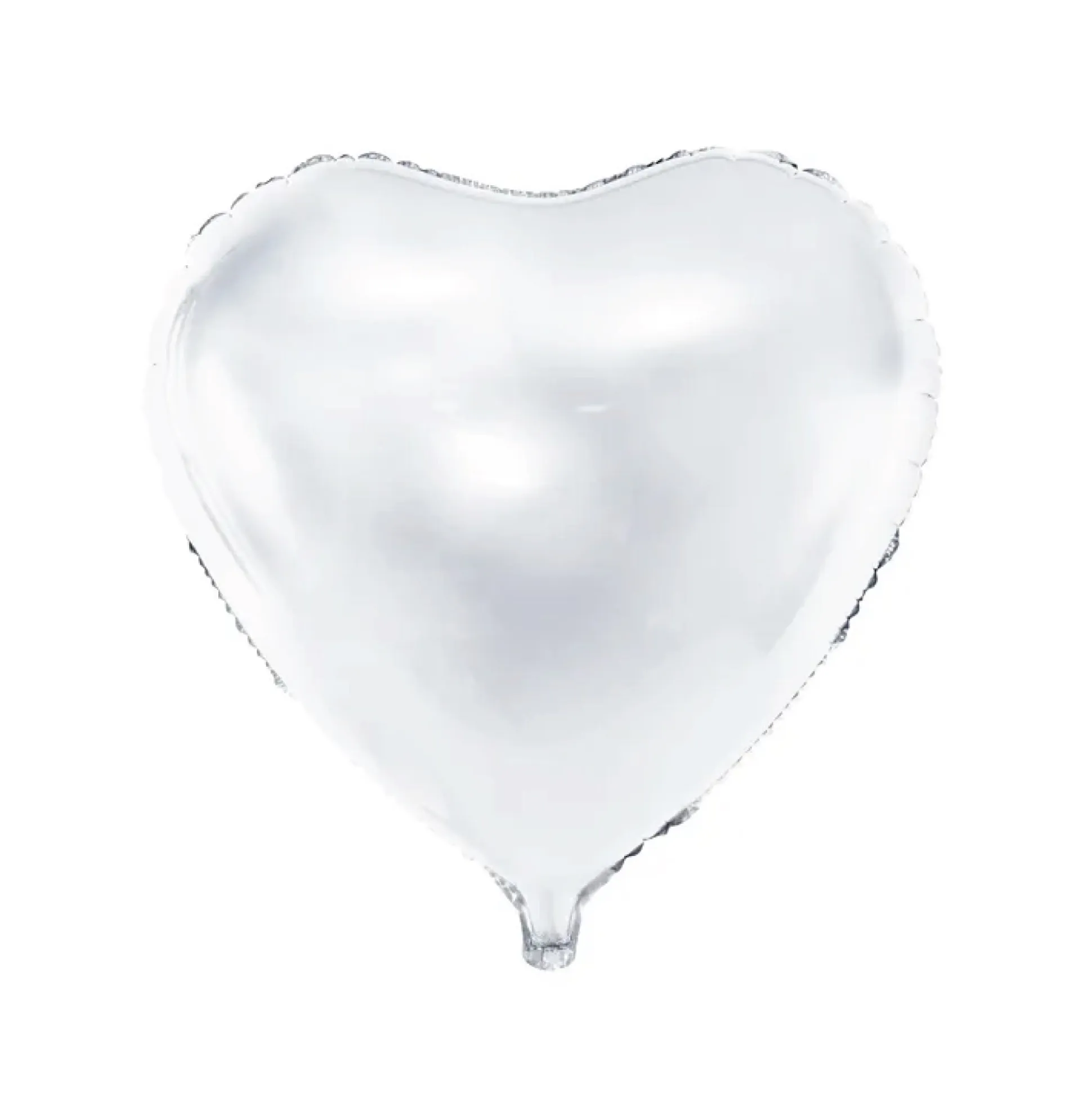 White Heart Foil Balloon 18in