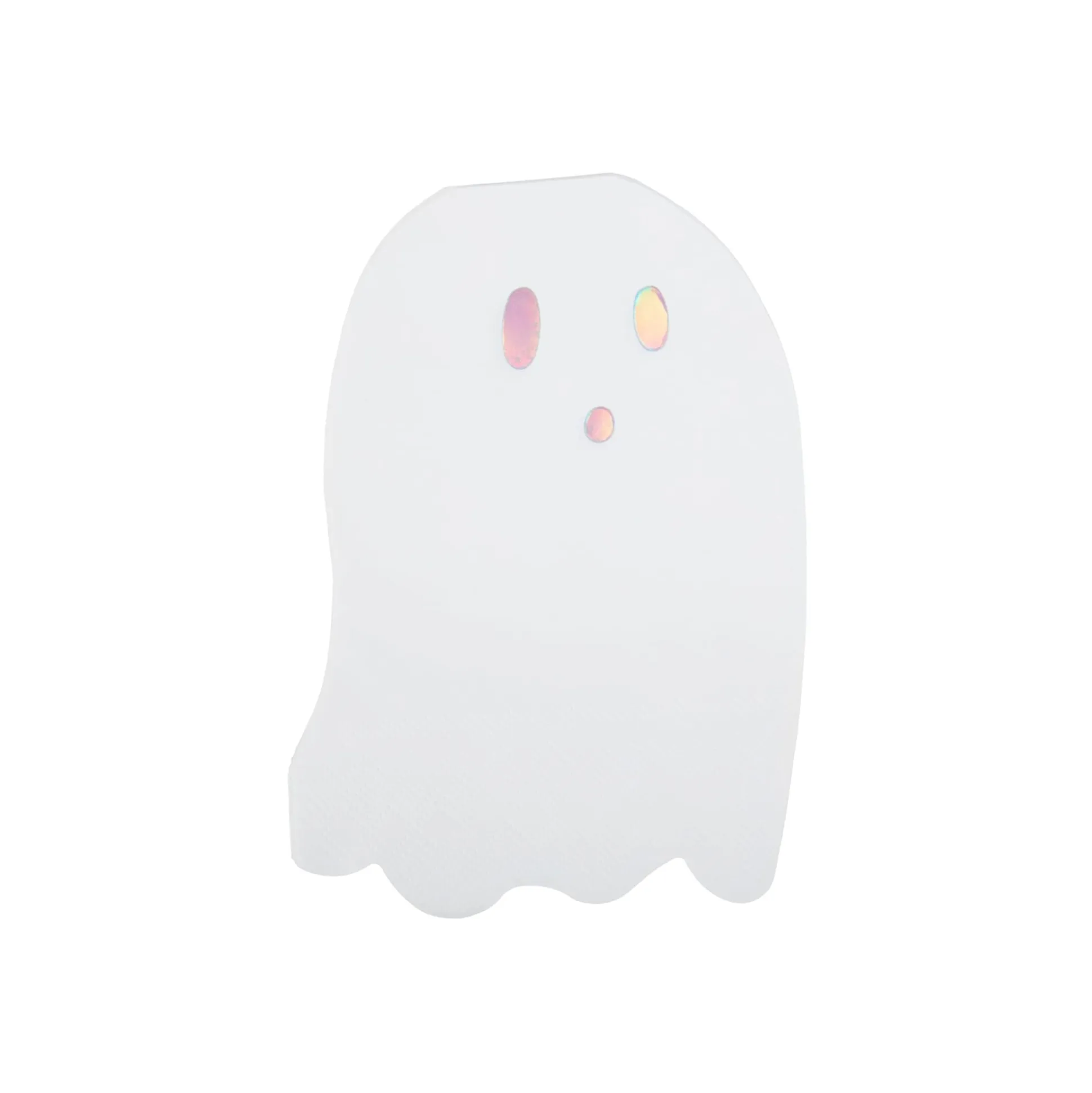 White & Iridescent Ghost Dessert Napkins 20ct