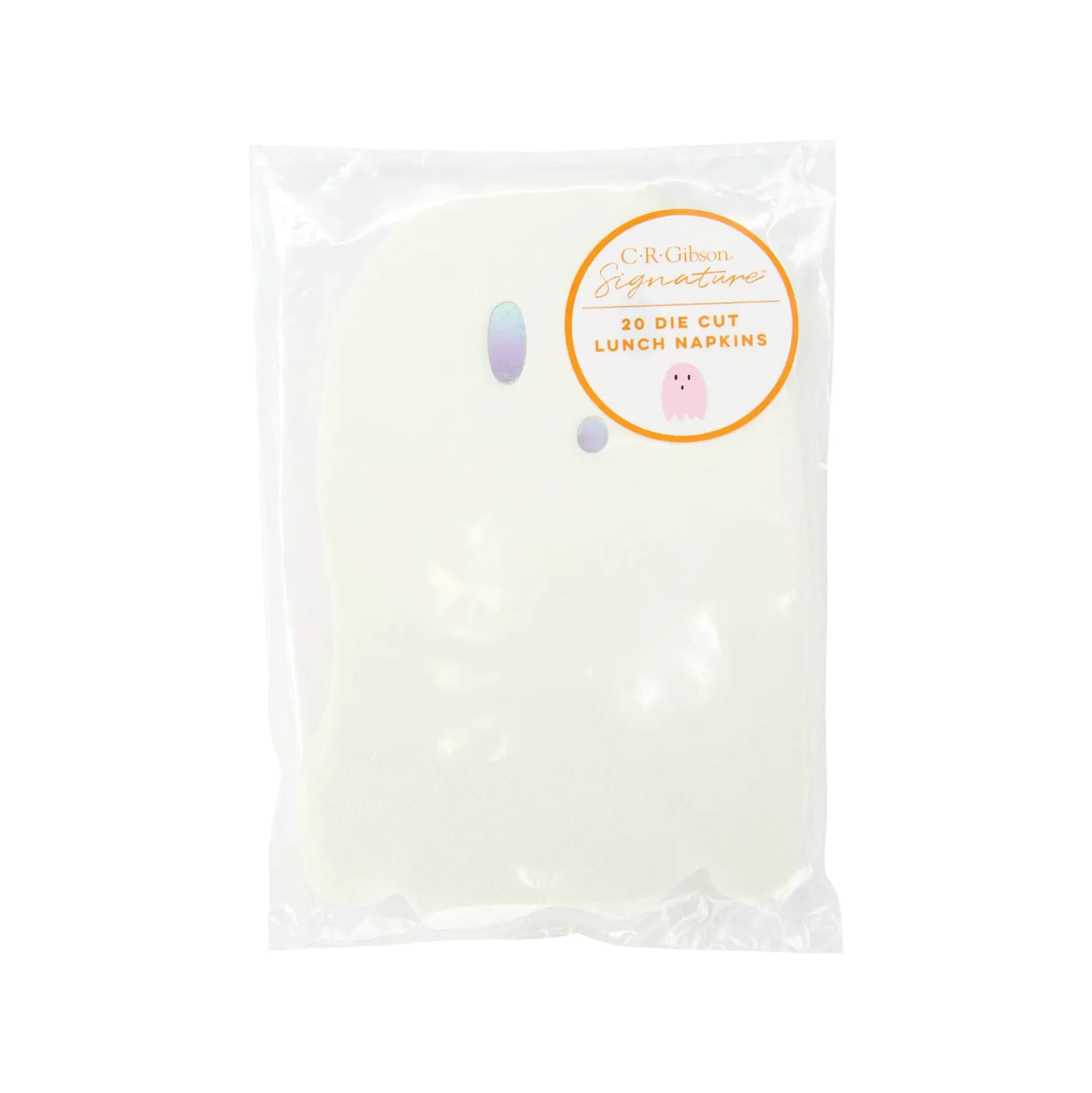White & Iridescent Ghost Dessert Napkins 20ct