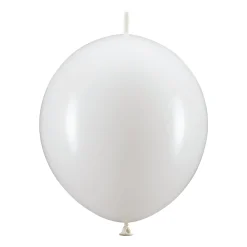 White Linking Latex Balloons 20ct