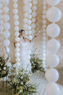White Linking Latex Balloons 20ct