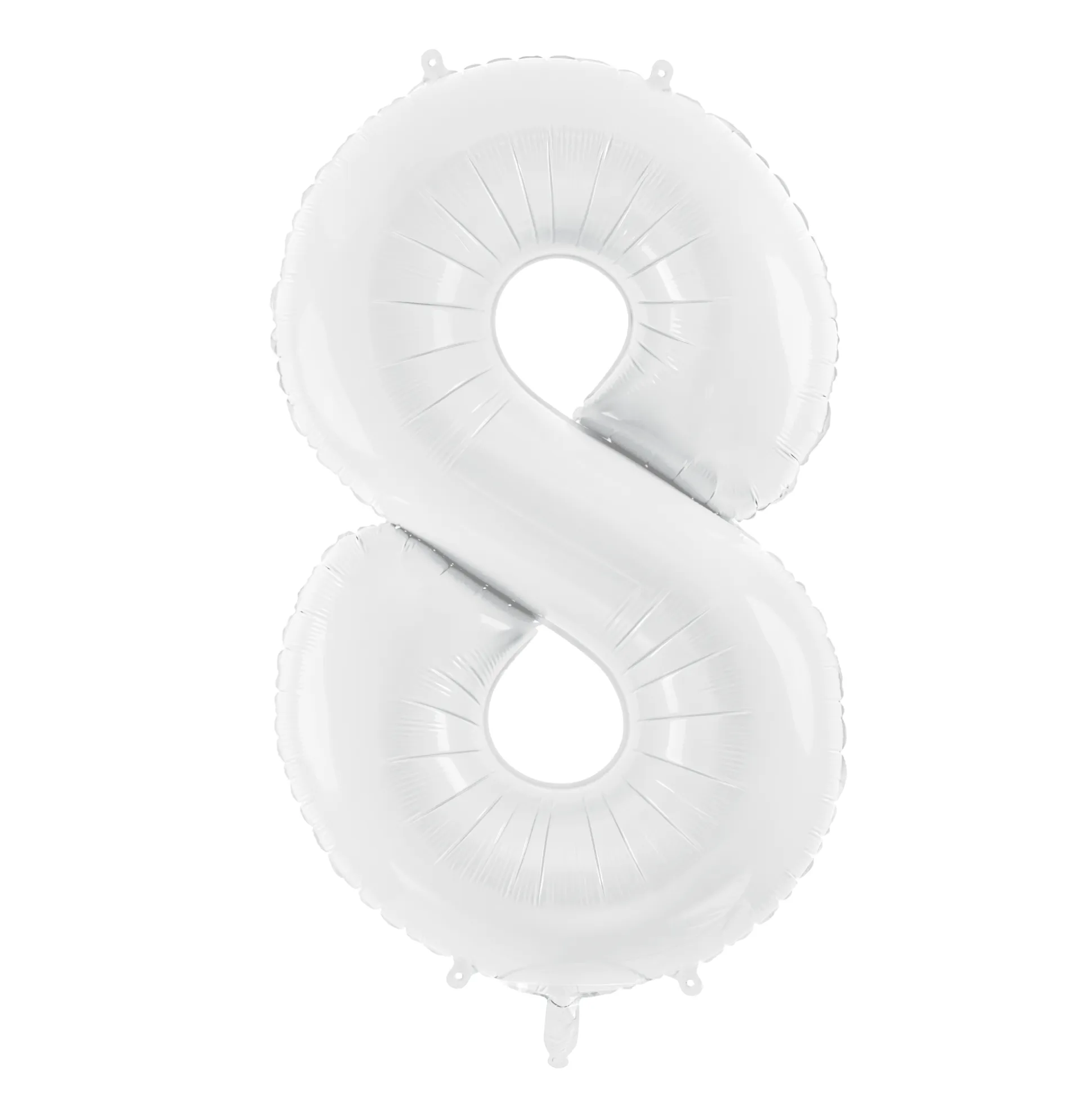 34" White Number Balloon 0-9