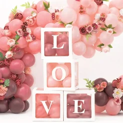 White Pop-Up Love Block Decorations