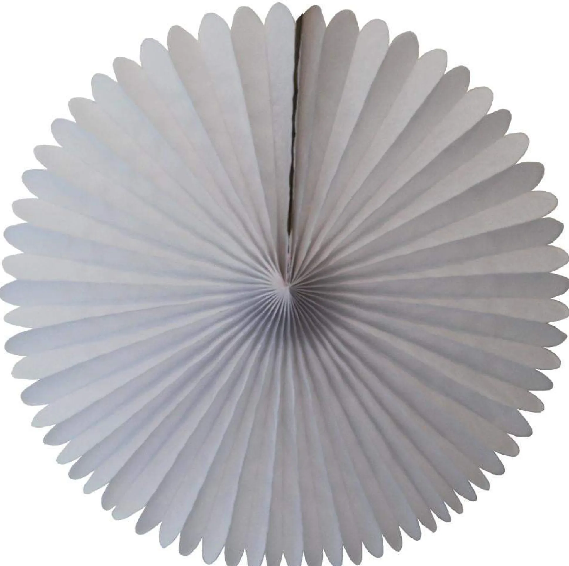 White Tissue Paper Fan 13in