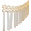 White Tissue Paper Streamer Garland 12ft