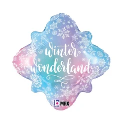 Winder Wonderland Snowflake Balloon 18"