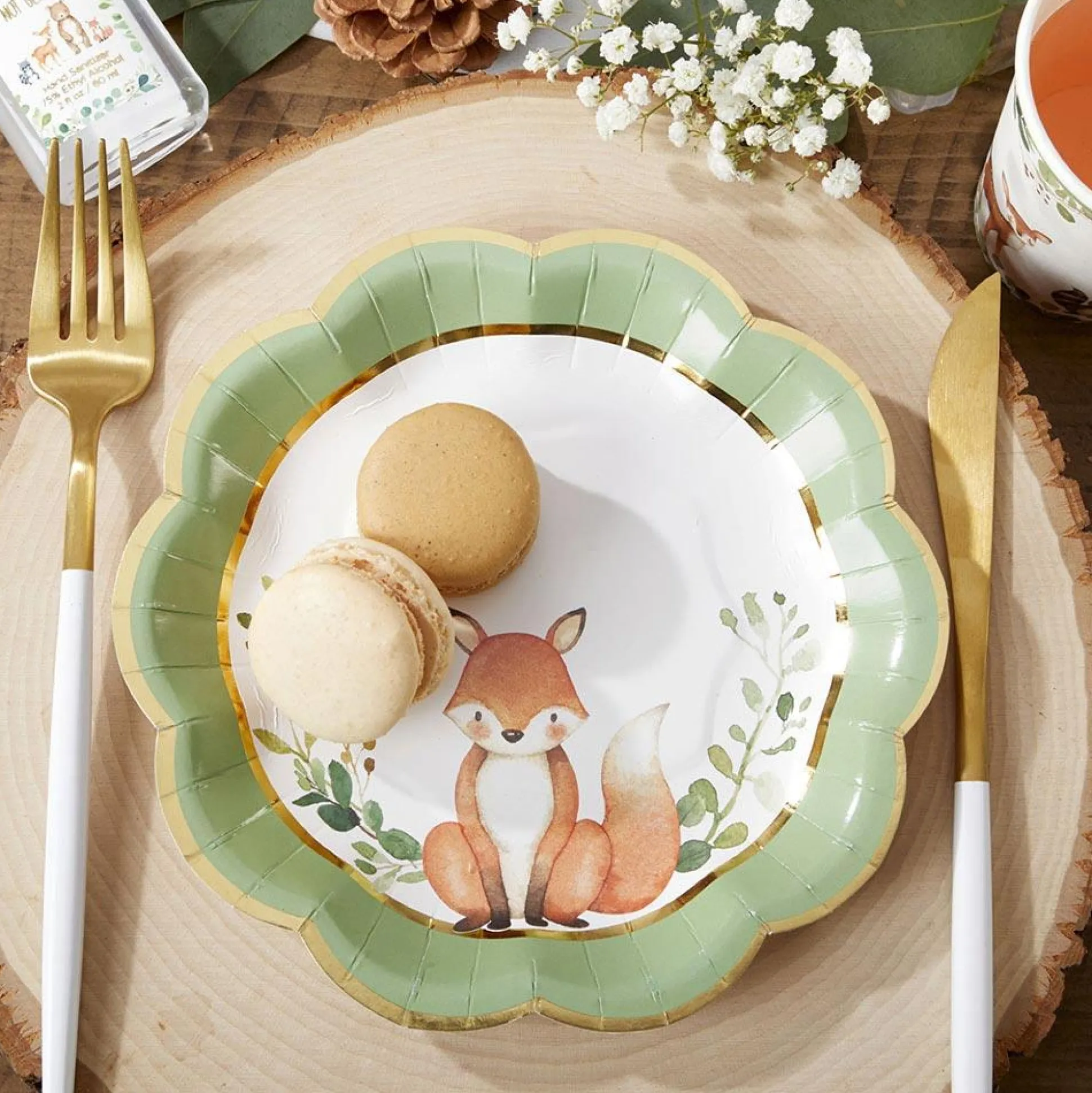 Woodland Baby Shower Dessert Plates 16ct