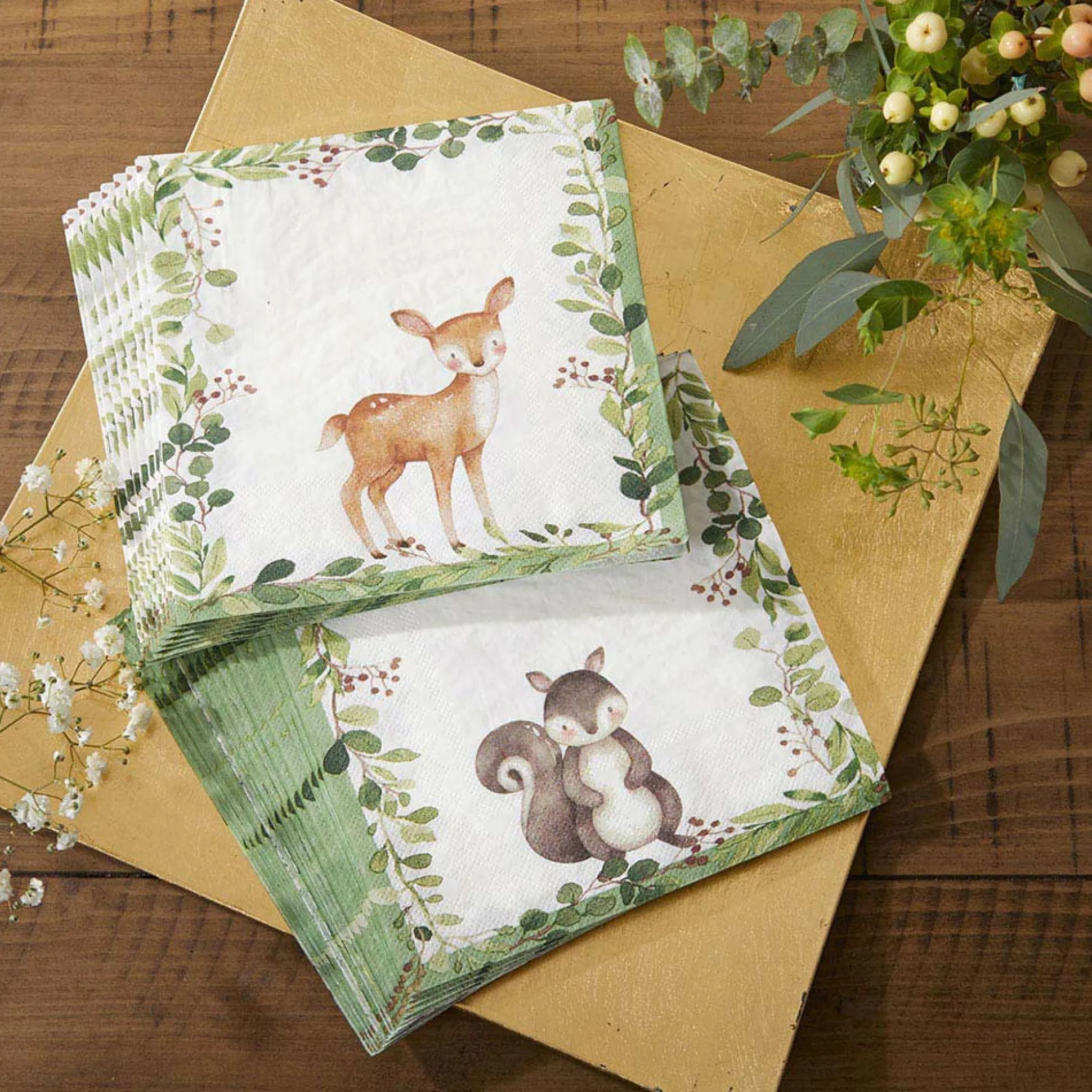Woodland Baby Shower Lunch Napkins 30ct