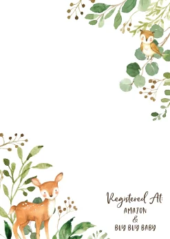 Woodland Baby Shower Printable Invitation