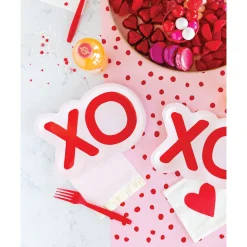 XO Valentine's Day Dessert Plates 8ct