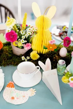 Yellow Bunny Honeycomb Decoration 12in