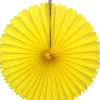 Yellow Tissue Paper Fan 13in