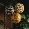 Zebra Stripe Round Foil Balloon 19.7in